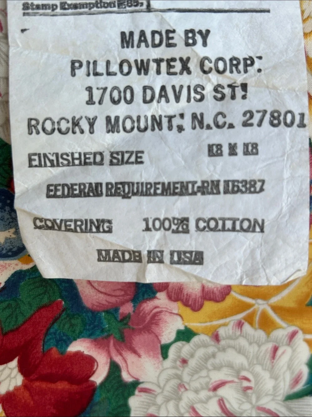 Vintage Ralph Lauren Thousand Flowers Feather Down Throw Pillow 18x18 one owner